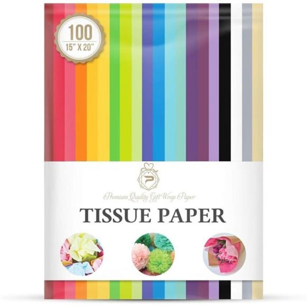20 Assorted Color Tissue Paper for Gift Wrapping Christmas Halloween 100 Sheets